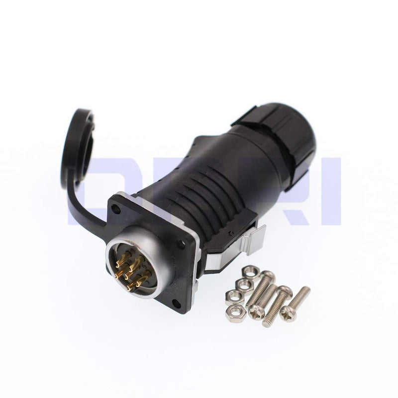 DRRI LP20 Outdoor Waterproof Connector 6 Pin Power Industrial Circular Connector LP20 6P Male plug & female socket