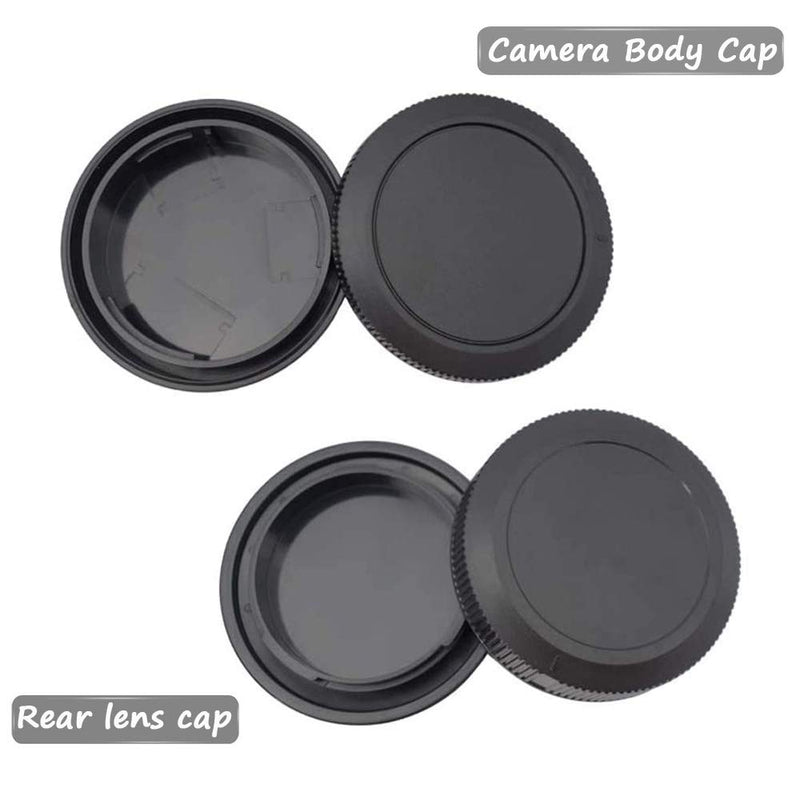 EOS RF Body Cap & Rear Lens Cap Cover for Canon EOS R5 EOS R6 R EOS RP More Canon RF Mount DSLR and Hot Shoe Cover (2 Sets), Fire Rock Lens Accessories for Canon EOS R5 R6 RP for Canon RF Lens