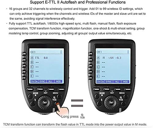 Godox Xpro-N TTL Wireless Flash Trigger Transmitter for Nikon, 1/8000s HSS, TTL-Convert-Manual Function, Large Screen, 5 Dedicated Group Buttons, 11 Customizable Functions with PERGEAR Cleaning Kit