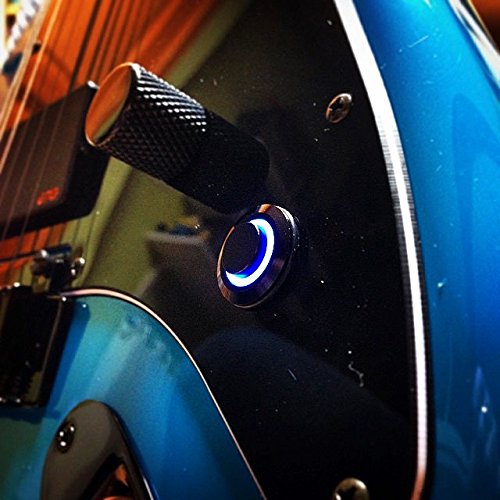Electric Guitar Killswitch , Black Aluminum & BLUE LED Premium Mod by IRON AGE