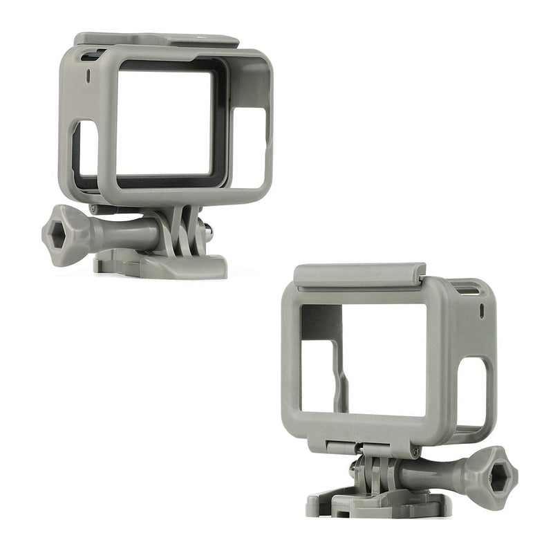 [AUSTRALIA] - SOONSUN Frame Mount Housing Case for GoPro Hero 5 6 7 Black White Silver Hero 2018 Cameras Protective Housing with Buckle and Screw, All Slots Fully Accessible - Gray 