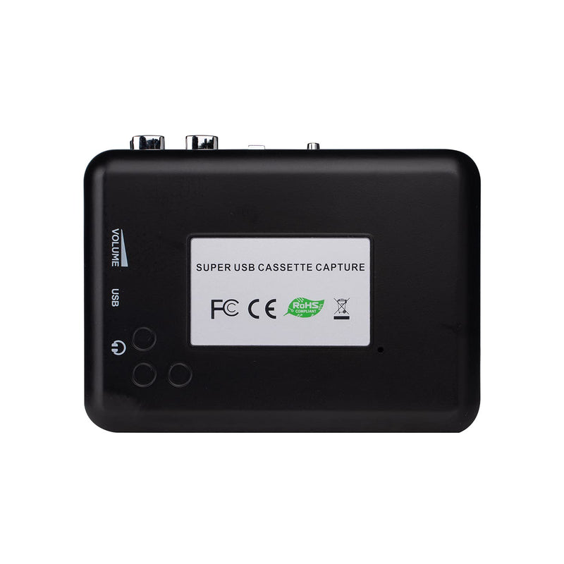 [AUSTRALIA] - PETELLA Portable Cassette Player USB Cassette Tape Player Captures Mp3 Audio Music, Cassette to Mp3 Converter Compatible with Laptops and Personal Computers Black-1 