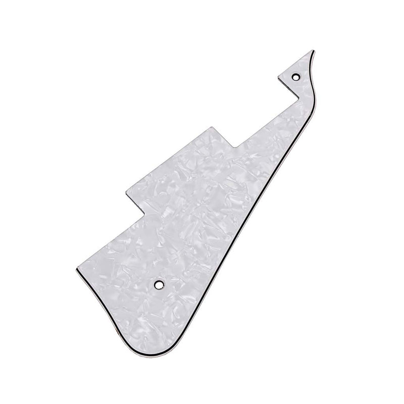 Alnicov 3Ply White Pearl Guitar Pick Guard Scratch Plate Back Plate Fits For Gibson Les Paul Pickguard Replacement