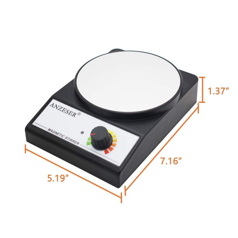ANZESER Magnetic Stirrer Magnetic Stir Plate 3000RPM Lab Stirrers with Stir Bar Max Stirring Capacity 3000mL Magnetic Mixer