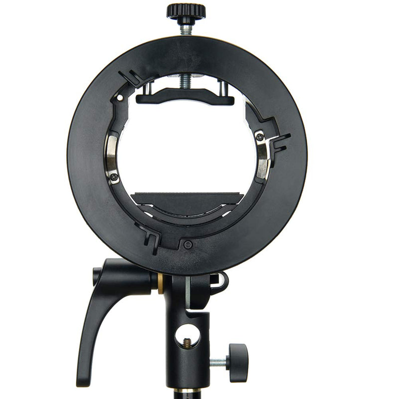 Godox S2 Speedlite Bracket Bowens Mount Holder for Speedlite Flash Snoot Softbox Honeycomb Reflector Umbrella(Godox S-Type Upgrade Version)