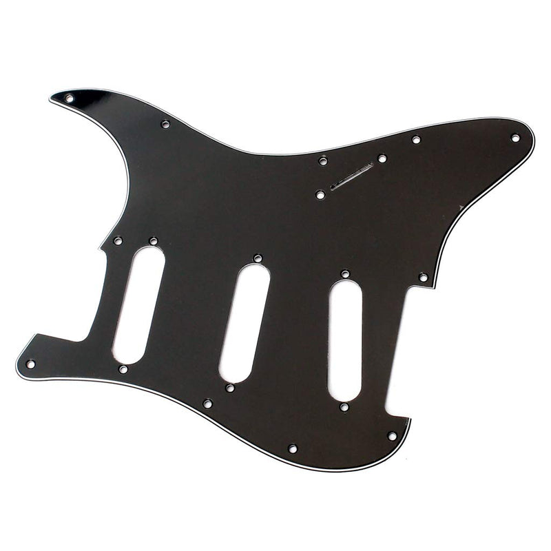 Alnicov 11 Hole Sss Guitar Strat Pick Guard Fits For Standard Strat Modern Guitar Replacement,Black