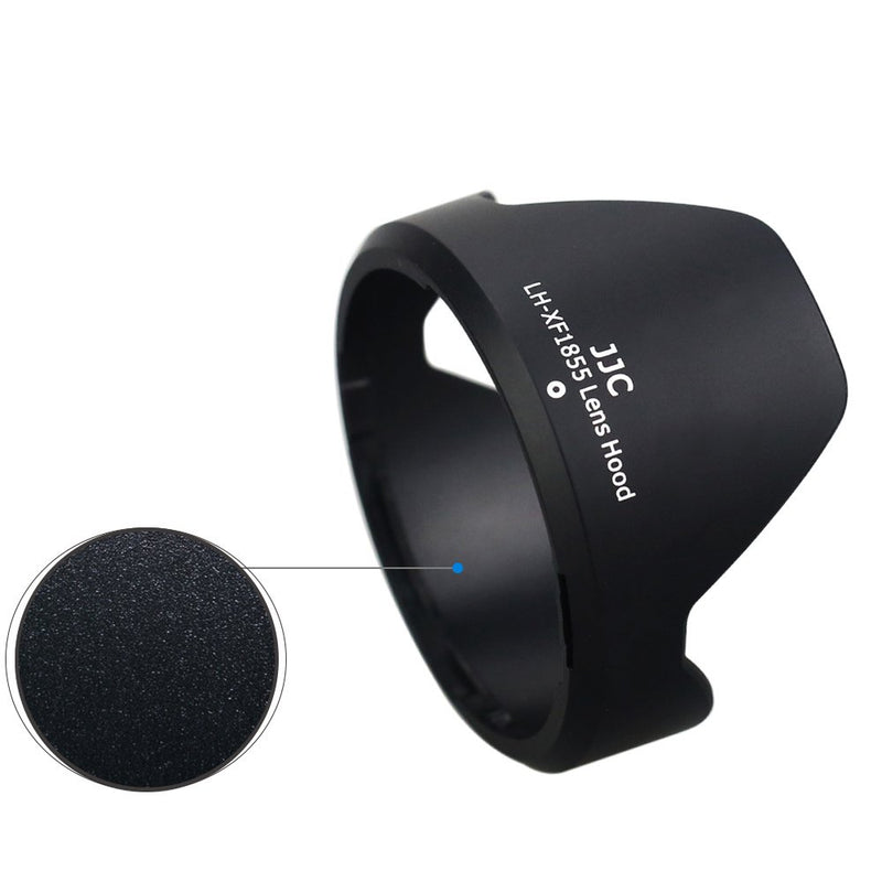 Camera Lens Hood JJC Lens Shade for Fuji Fujifilm FUJINON XF 14mm F2.8 R & FUJINON XF18-55mm F2.8-4 R LM OIS Replaces Fujifilm 14/18-55 Lens Hood Reverse Attaching Non-Glare Matte Finish -Black