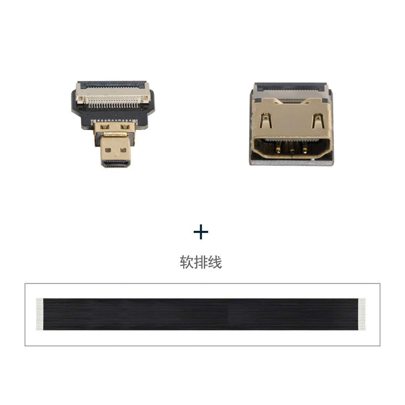 CY HDMI to Micro HDMI Cable CYFPV HDMI Female to Micro HDMI Male Extension FPC Flat Cable 1080P for FPV HDTV Multicopter Aerial Photography