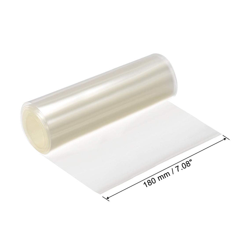 uxcell PVC Heat Shrink Tube 180mm Flat Width Wrap for Dual Layer 18650 3 Meter Clear 3.0 Meter
