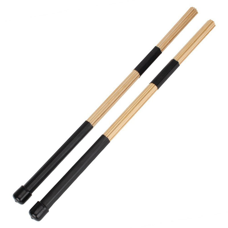 Tinksky Jazz Drum Rod Brushes Sticks Made of Bamboo for Jazz Folk Music (Black)