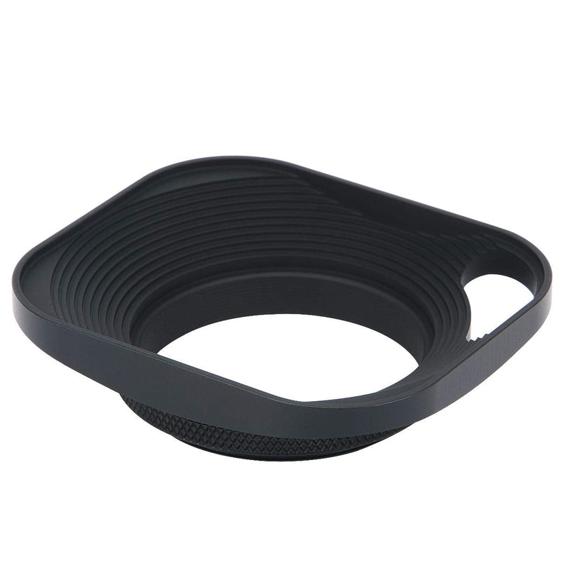 [AUSTRALIA] - Haoge LH-B43P 43mm Square Metal Screw-in Lens Hood with Hollow Out Designed for Leica Rangefinder Camera with 43mm E43 Filter Thread Lens Black 