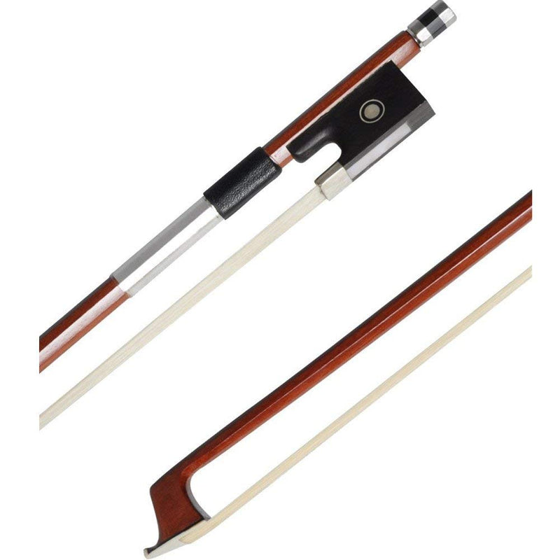 Violin Bow 4/4 Superior Brazilwood Violin Bow Ebony Frog White Horse Hair Well Balanced Handmade Intermediate Users Advance Students Violin Bow