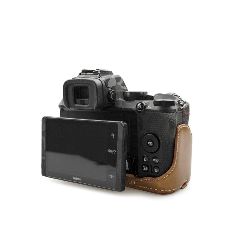 Nikon Z50 Case, kinokoo Camera Bag PU Leather Case for Nikon Z50 Camera with Z DX 16-50mm f/3.5-6.3 VR Lens, Protective Case Carring Bag for Z50 (Brown) Brown