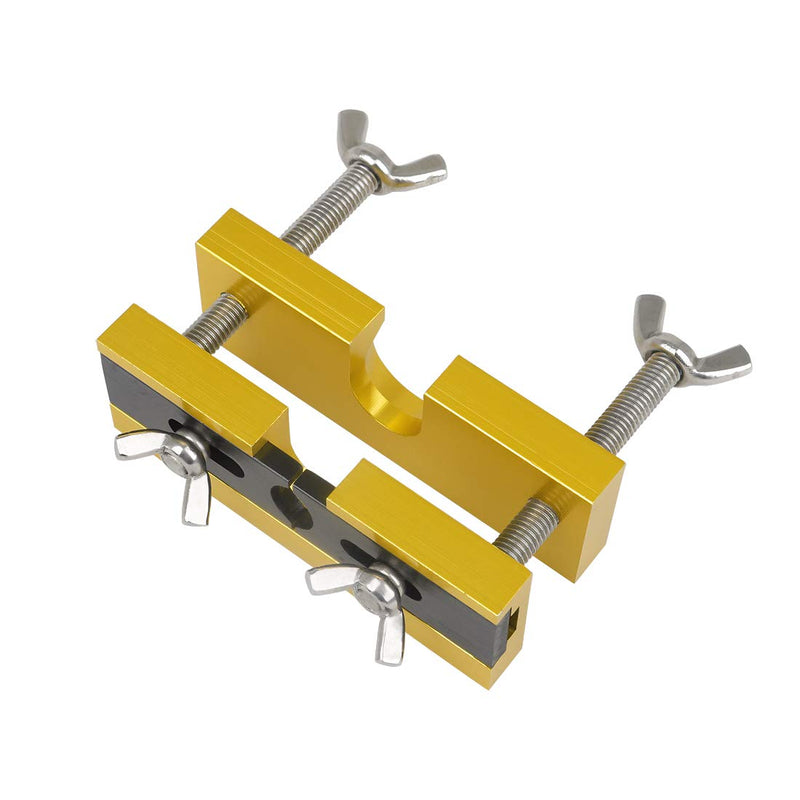 Alnicov Adjustable Mouthpiece Puller Tool Remover Holder Tools for Brass-Wind Instruments(Yellow)