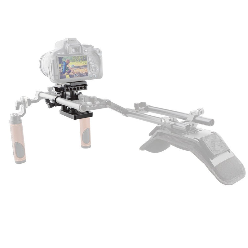 CAMVATE Quick Release Mount Base QR Plate for Manfrotto 501/ 504/ 577/701 Tripod Standard Accessory(Black) - 1437