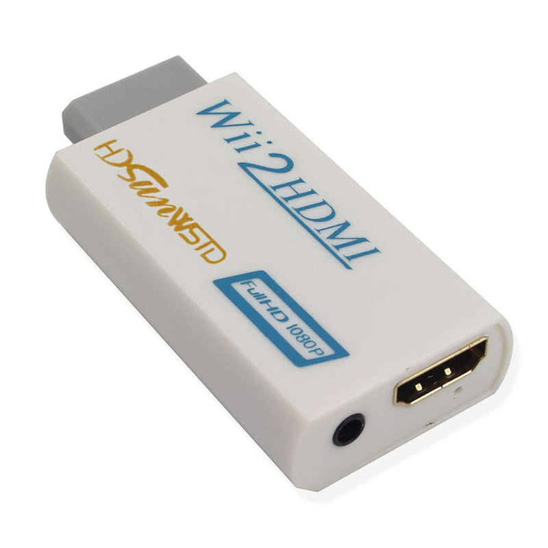 HDSUNWSTD Wii to HDMI 1080P Converter Wii2HDMI Adapter 3.5mm Audio Video Output Full HD 1080P Output