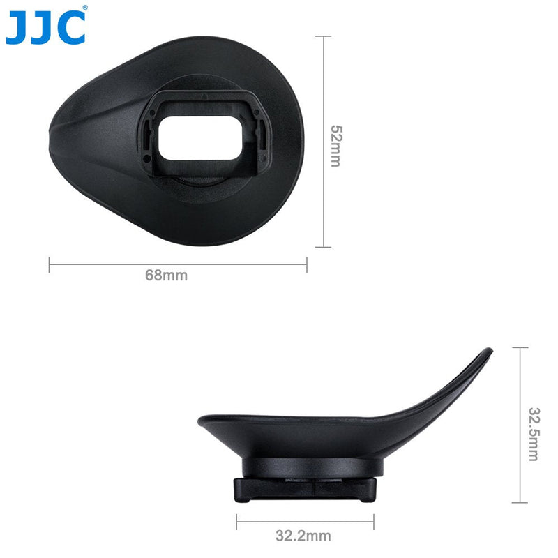 JJC ES-A6500 Large Eyecup Eye Piece for Sony a6600 a6500 a6400, Ergonomic Oval Shape Soft Silicone, 360º Rotatable, a6600 Eyecup, a6500 Eyecup, a6400 Eyecup Eye Cup, Replaces Sony EP17 Eyecup