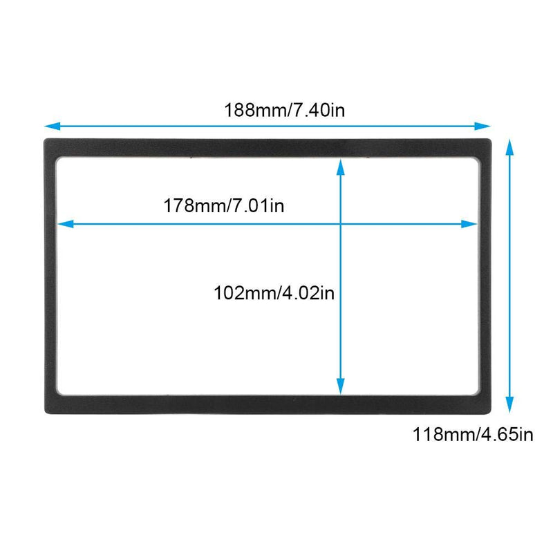 Radio Dash Panel 2 Din Dash Mount Uniersal Car Fascia, 2 Din 7in PST Thick Fascia Car Fascia Dash Mount DVD Navigation Audio Frame for 178x10