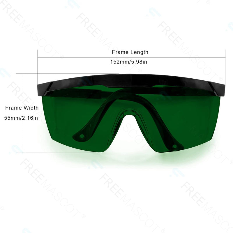 IPL 200nm-2000nm Laser Safety Glasses for Laser Hair Removal Treatment and Laser Cosmetology Operator Eye Protection with Case (Green)