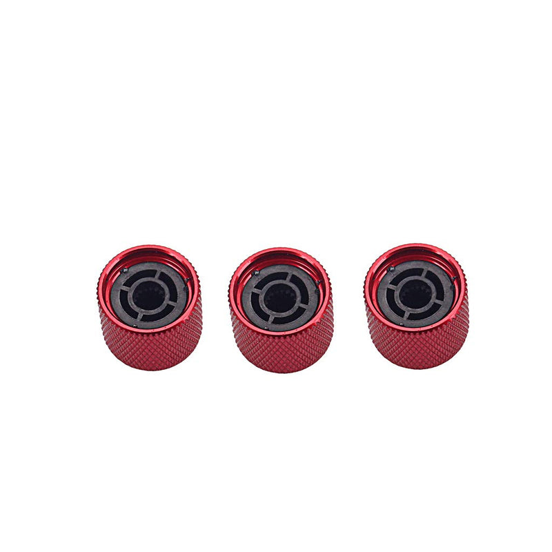 Alnicov Guitar Control Knobs Tone Volume Metal Dome Knobs for Electric Guitar Bass Replacement Parts 3Pcs Red