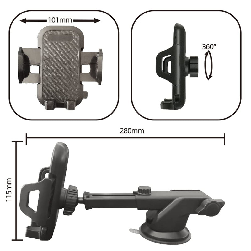 [AUSTRALIA] - BEATYLIFE Car Phone Holder Mirror Shower Phone Holder, 2 Pack Reusable Non-Residue Phone Mount for Kitchen Bathroom Wall Makeup YouTube Video TikTok, Compatible with All Phones 