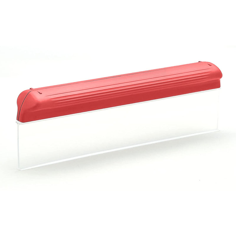 One Pass Classic 12" Waterblade Silicone T-Bar Squeegee Red - Made in USA (Red)