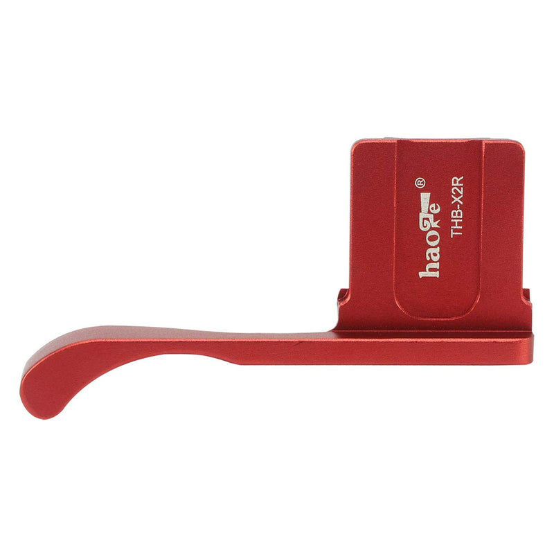 Haoge THB-X2R Metal Hot Shoe Thumb Up Rest Hand Grip for Fujifilm Fuji X100V Camera Red