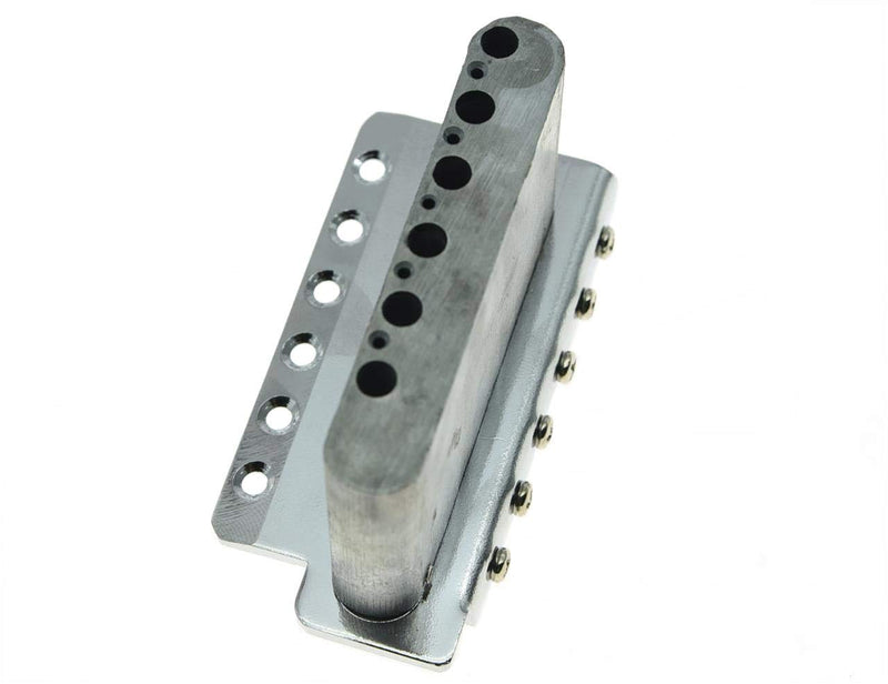 [AUSTRALIA] - KAISH Chrome Vintage ST Strat Guitar Trem Tremolo Bridge Full Size Block Bent Saddles 