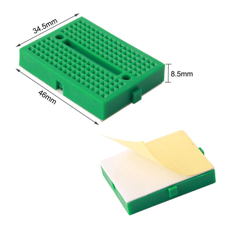 MCIGICM 48 Pcs Mini Breadboard 170 Point Solderless Prototype PCB Board Kit for Arduino Proto Shield Distribution Connecting Blocks, 8 pcs for Each