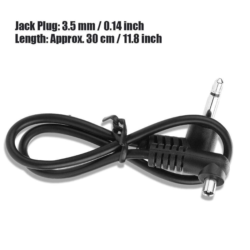 Acouto Flash Sync Cable 3.5mm Jack Plug Flash Sync Cable Cord with Screw Lock to Male Flash PC 30 cm