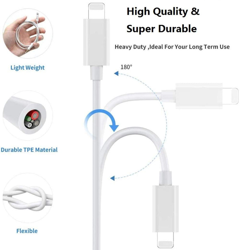 Aux Cord for iPhone, Apple MFi Certified esbeecables Lightning to 3.5mm Aux Cable for Car Compatible with iPhone 12 11 XS XR X 8 7 6 iPad iPod for Car Home Stereo Headphone Speaker, 3.3FT White