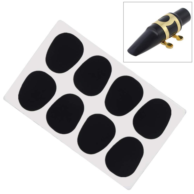 YiPaiSi 8 Pack Alto tenor Sax Saxophone Clarinet Mouthpiece Cushion, Oval Rubber Mouthpiece Patches Pads Cushions for Alto and Tenor Saxophone and Clarinet