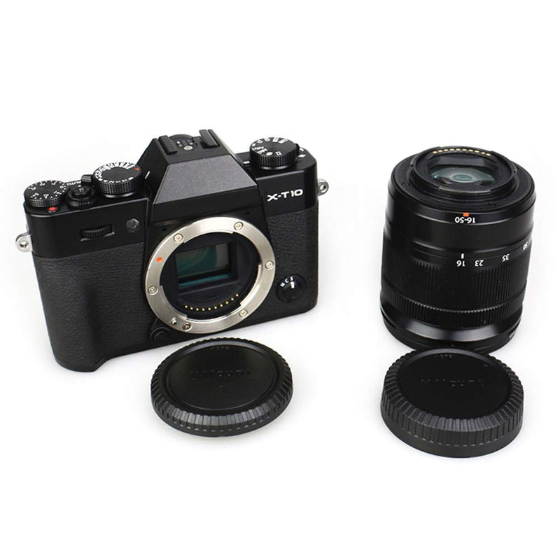 2 Pack X Mount Body Cap Cover & Rear Lens Cap for Fuji Fujifilm X-T3 X-T4 X-T2 X-S10 X-T30 X-T20 X-T10 X-T200 X-T100 X-H1 X-PRO3 X-PRO2 X-E4 X-E3 X-A7 X-A5 and More Fujifilm X Mount Camera and Lens For Fujifilm X Mount