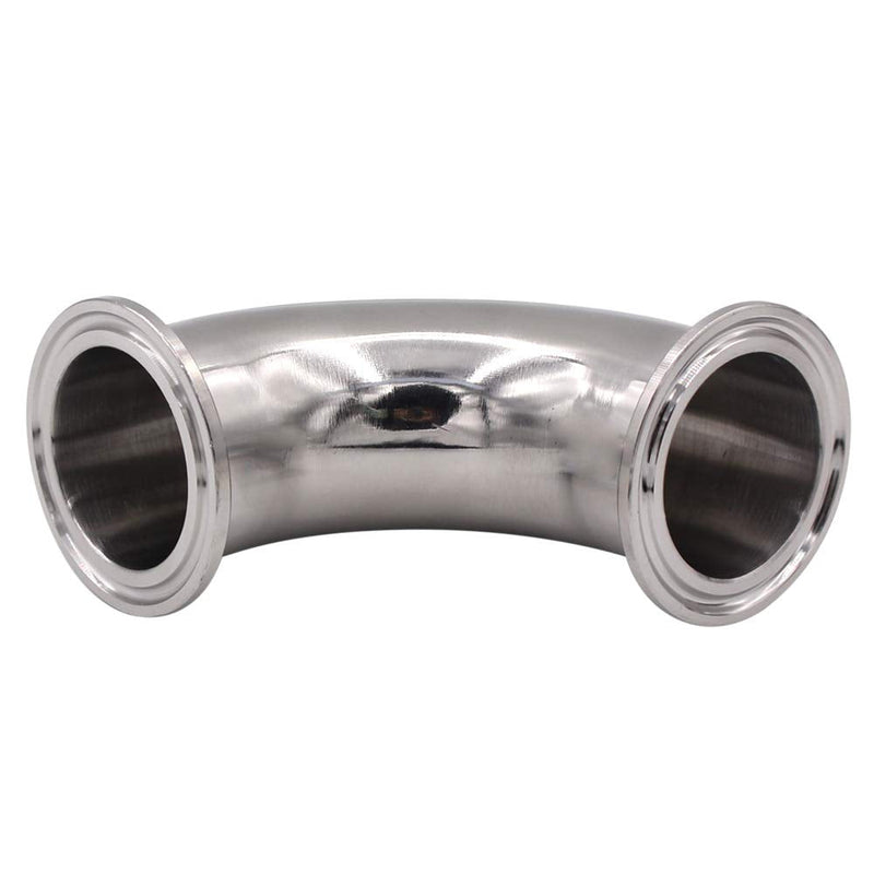 DERNORD 1-1/2" Tube OD Elbow 90 Degree Sanitary Pipe Fitting SS304 Tri Clamp 1.5 Inch