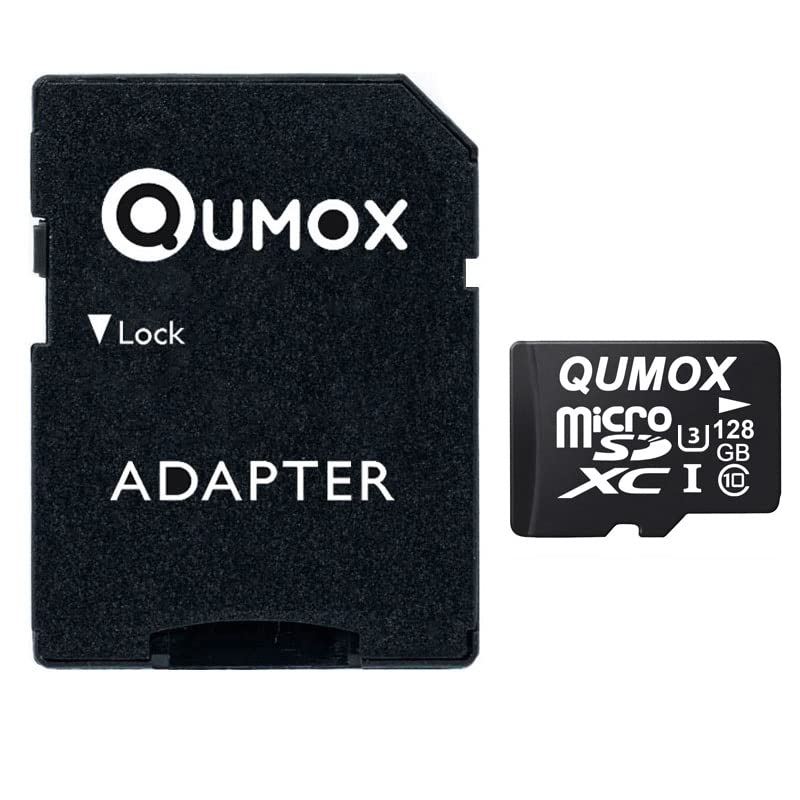 QUMOX 128GB Micro SD Memory Card Class 10 UHS-I 128 GB HighSpeed Write Speed 40MB/S Read Speed Upto 80MB/S