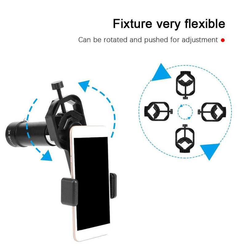 Universal Cell Phone Adapter Mount, 5cm-9cm Smartphone Clamp Mount Universal for Binocular Monocular Spotting Scope Astronomical Telescope Microscope
