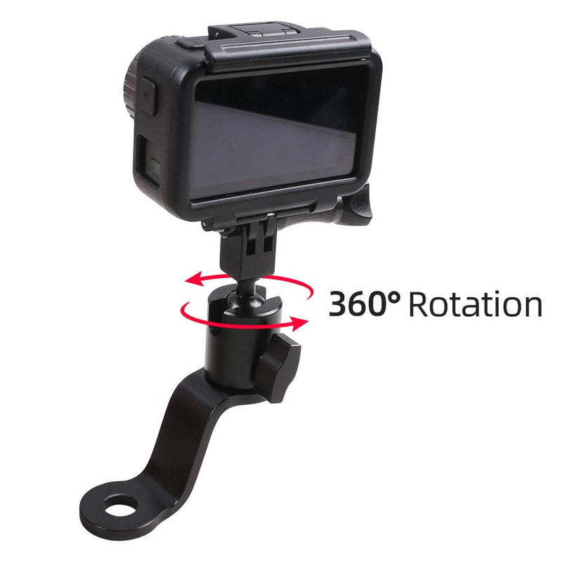 [AUSTRALIA] - Aluminum Motorcycle Rearview Mirror Mount Holder Motorcycle Fixed Holder Mount for Gopro Hero 10 Black,Hero 9/8/7/6/5 Black,DJI Osmo Action Cameras - Perfect Motorcycle Sports Camera Holder Bracket 