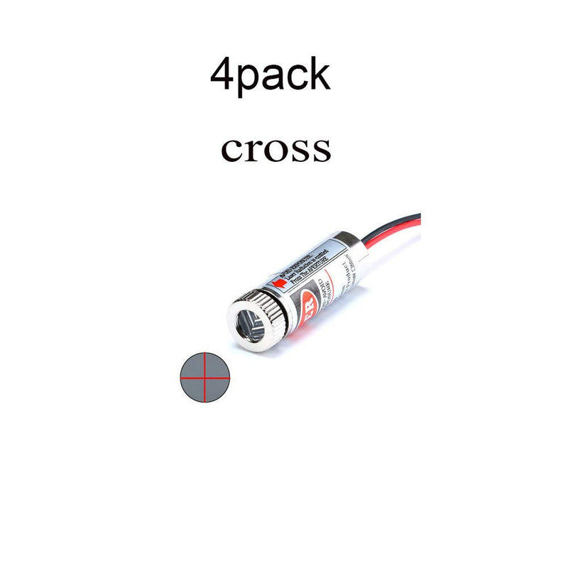 650nm red line laser module,Industrial Laser Group Module,5mw adjustable focal length, line, cross, point,(cross-4pack) cross-4pack