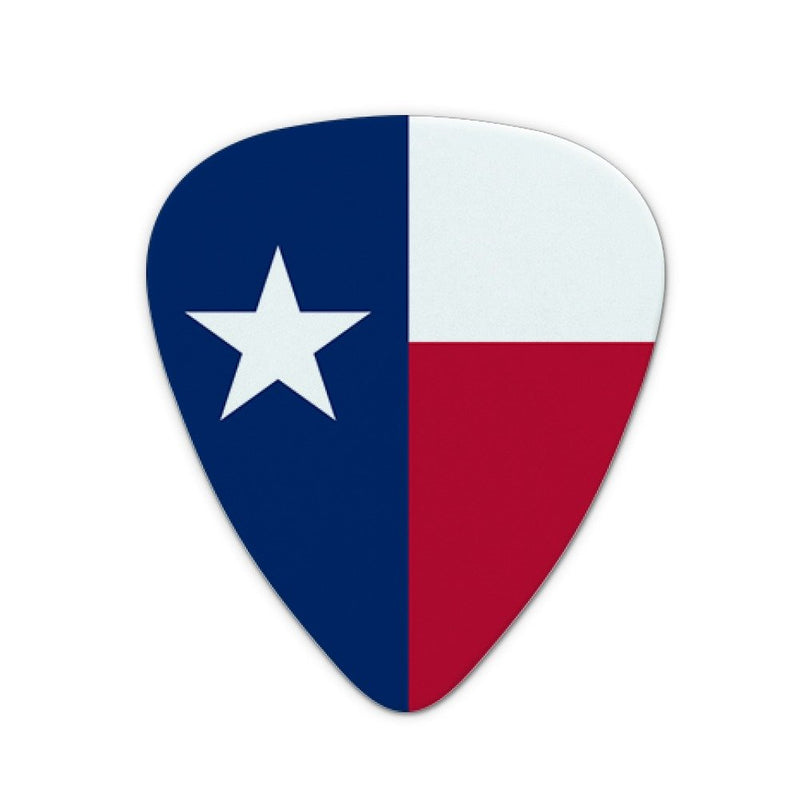 Texas State Flag Novelty Guitar Picks Medium Gauge - Set of 6