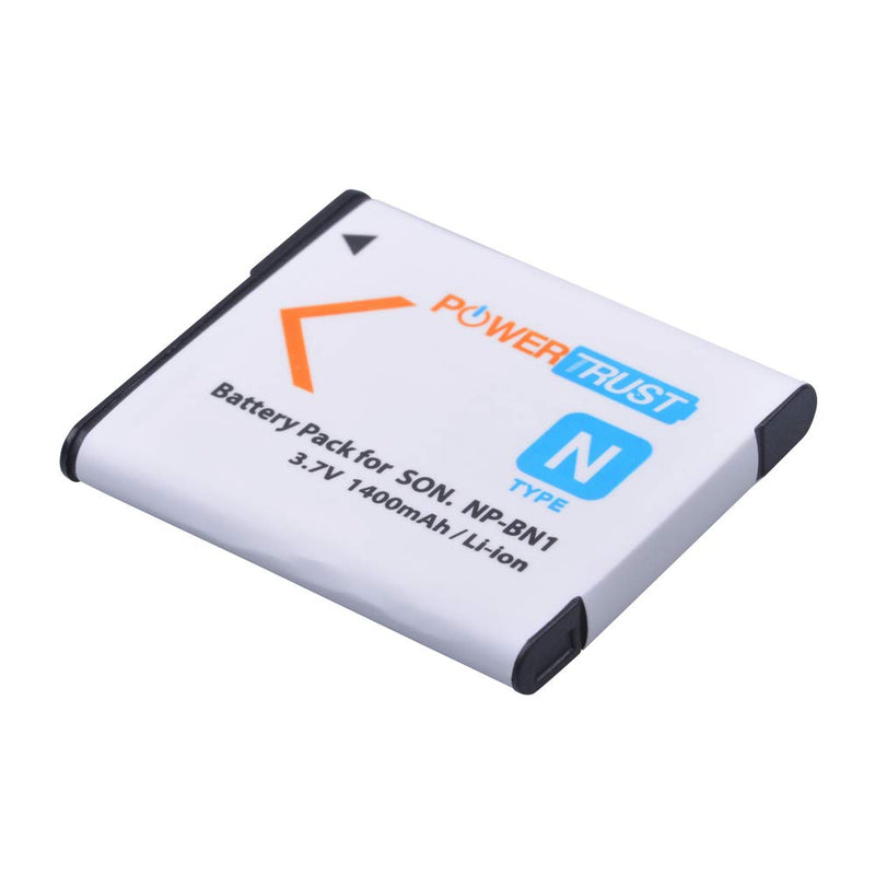 PowerTrust 2X NP-BN1 Battery for Sony NP BN1 NPBN1 BC-CSN and Cyber-Shot DSC-QX10 QX30 QX100 DSC-TF1 DSC-TX10 TX20 TX30 DSC-W530 DSC-W570 DSC-W650 DSC-W800 DSC-W830 Digital Camera