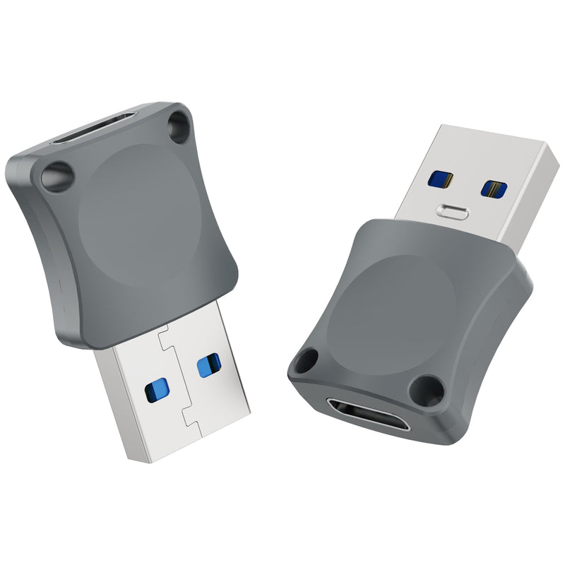AWINNER 𝟮𝟬𝟮𝟯 𝐔𝐩𝐠𝐫𝐚𝐝𝐞𝐝 Type C to USB Adapter, USB C to USB, USBC to USB 2 Pack (Gray) Gray