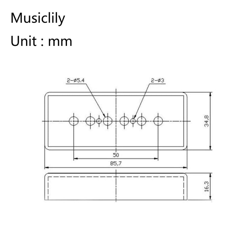 Musiclily Pro Plastic 50mm P90 Soapbar Guitar Pickup Covers for Import LP SG Electric Guitar, Cream(Set of 2)