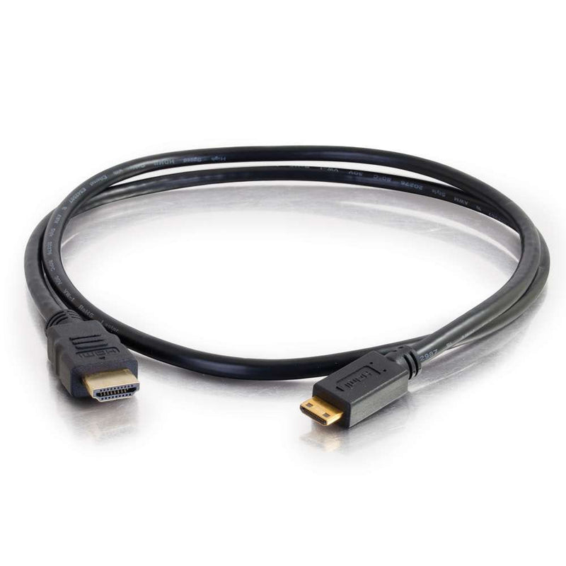 C2G Mini HDMI to HDMI, 4K, High Speed HDMI Cable, Ethernet, 60Hz, 9.84 Feet (3 Meters), Black, Cables to Go 40308 Mini with Ethernet 9.8 Feet