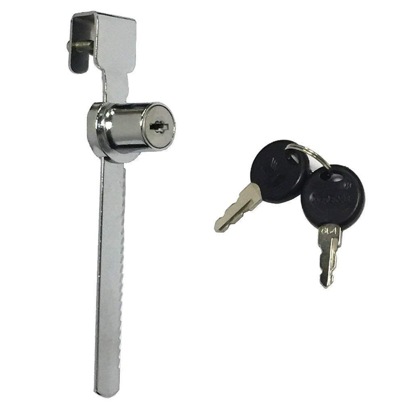 WOOCH Sliding Glass Door Ratchet Lock with Chrome Finish, Keyed Alike Showcase Display - 2 Pack 5-1/2 inches