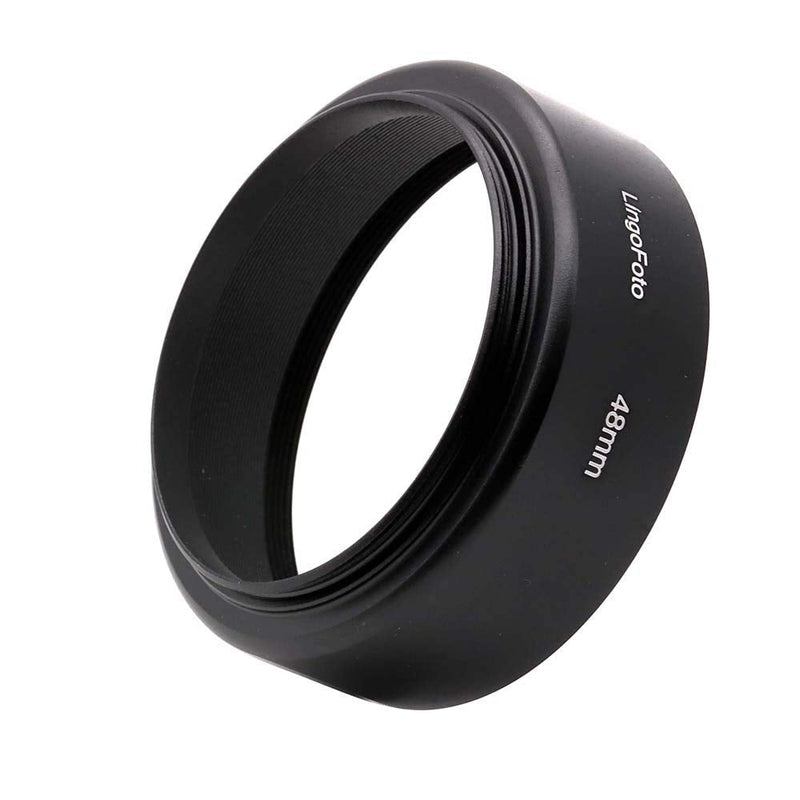 LingoFoto 48 mm Standard Screw in Mount Metal Lens Hood Cover for Canon QL17 GIII DSLR Camera