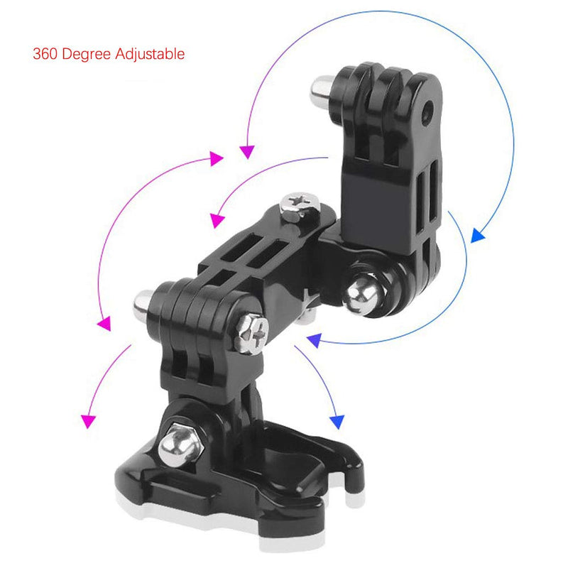 Walway Motorcycle Helmet Chin Mount Kit for GoPro Hero 8/ 7/ (2018)/ 6/ 5 Black/ 4 Session, DJI OSMO Action, YI Action Camera and More