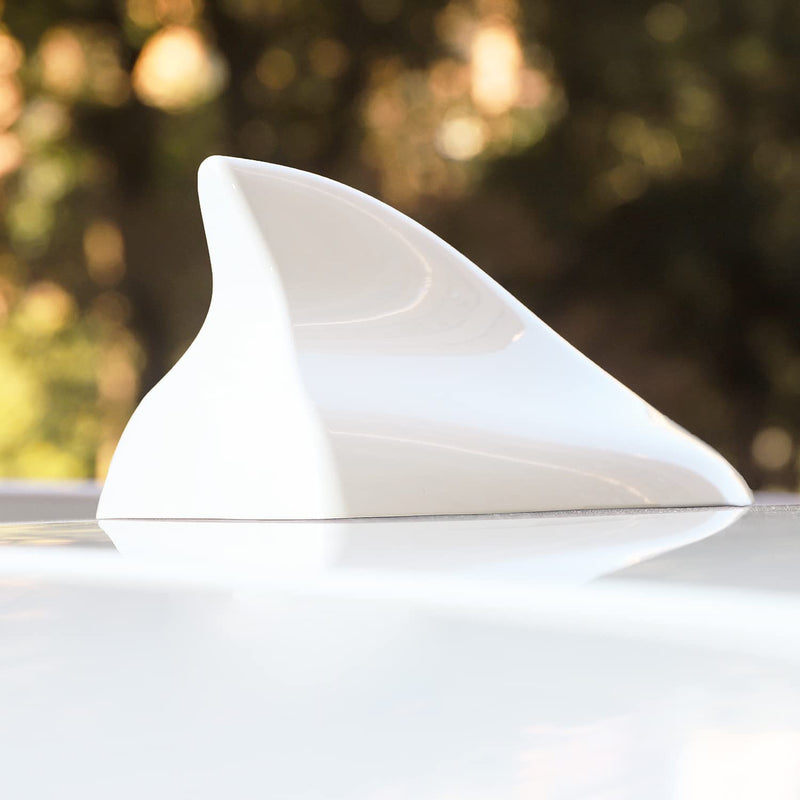 [AUSTRALIA] - Ramble- Car Shark Fin Antenna Cover Auto Roof Parts Compatible AM,XM,FM,NAV Accessories for Jeep Liberty 2006-2019 (Advanced Style, White) Advanced Style 