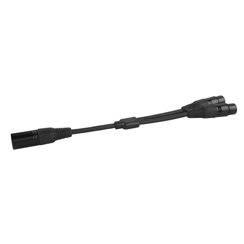 [AUSTRALIA] - CableCreation XLR Male to Dual XLR Female Y Splitter 3Pin Balanced Microphone Cable, 0.3 Meter/Black 1-Pack 