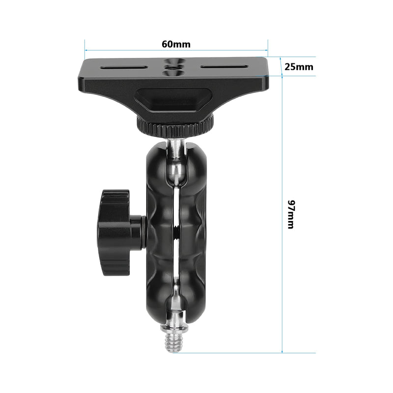 CAMVATE Extension Support with 1/4"-20 Ball Head Support Holder for BlackMagic Micro Signal Converter HDMI to SDI 3G - 2952
