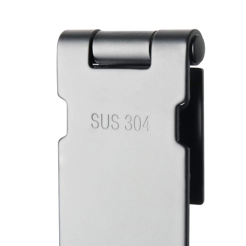 Alise 2Pcs Padlock Hasp Door Clasp Hasp Latch Lock,SUS 304 Stainless Steel Matte Black 4 Inch